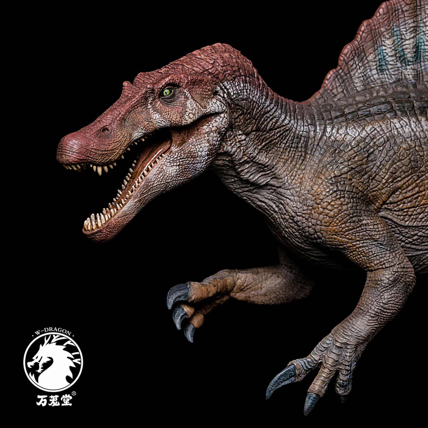W-dragon 1/35 Spinosaurus Statue Dinosaur Figure Spino Animal Collector Toy Gift