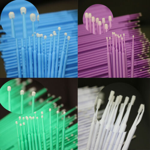 100 Pcs Dental Micro Brush Disposable Materials Tooth Applicators Medium Fine