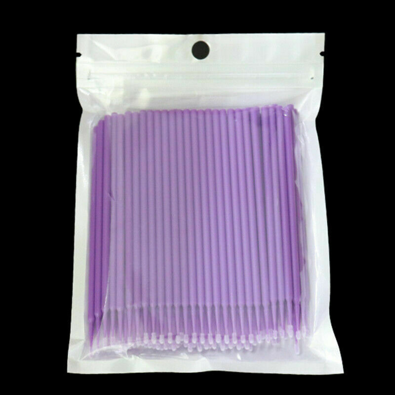 100 Pcs Purple Dental Micro Brush Disposable Materials Tooth Applicators 1.5mm